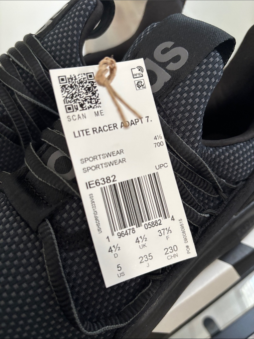 adidas Kids Black Lightweight Slip-On Sneakers - Picture 2 of 6